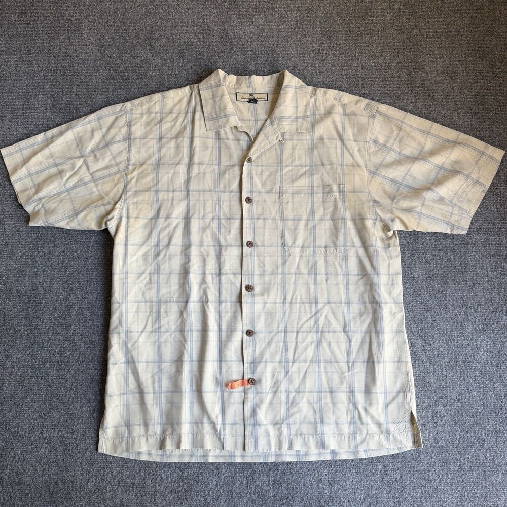 Tommy Bahama Men’s Size M 100% Silk Camp Shirts Lot of 3 Hawaiian Floral Plaid - Picture 3 of 16